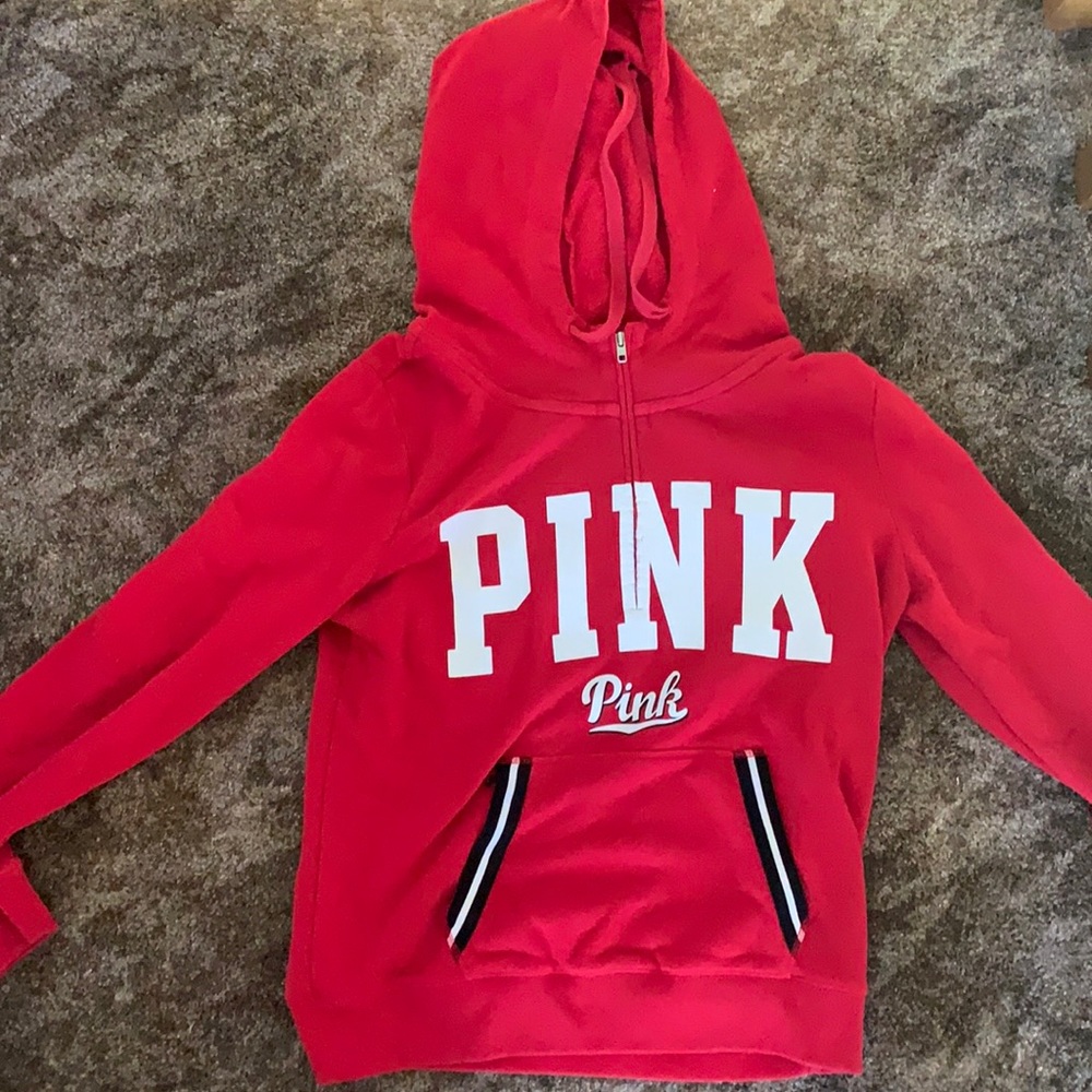 VS PINK varsity red sweatshirt